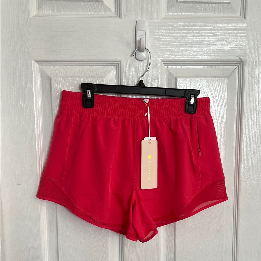 Love Tree Bright Pink Athletic Shorts